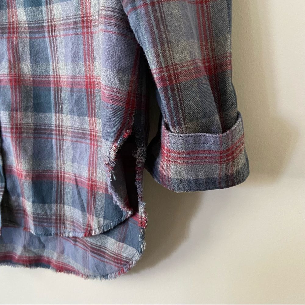 Nwt-treasure & Bond Raw Hem 100% Cotton Flannel - Picture 8 of 13